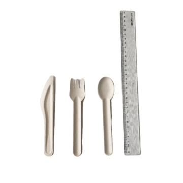 Kompostierbare Bagasse -Bestecks ​​-Bagasse -Bestecksets